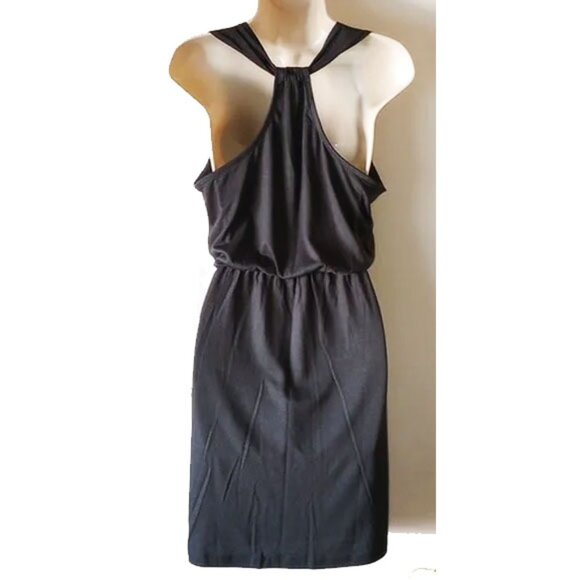 Gap Racerback Studded Bling Knit Mini Dress M Charcoal Gray - Picture 2 of 9